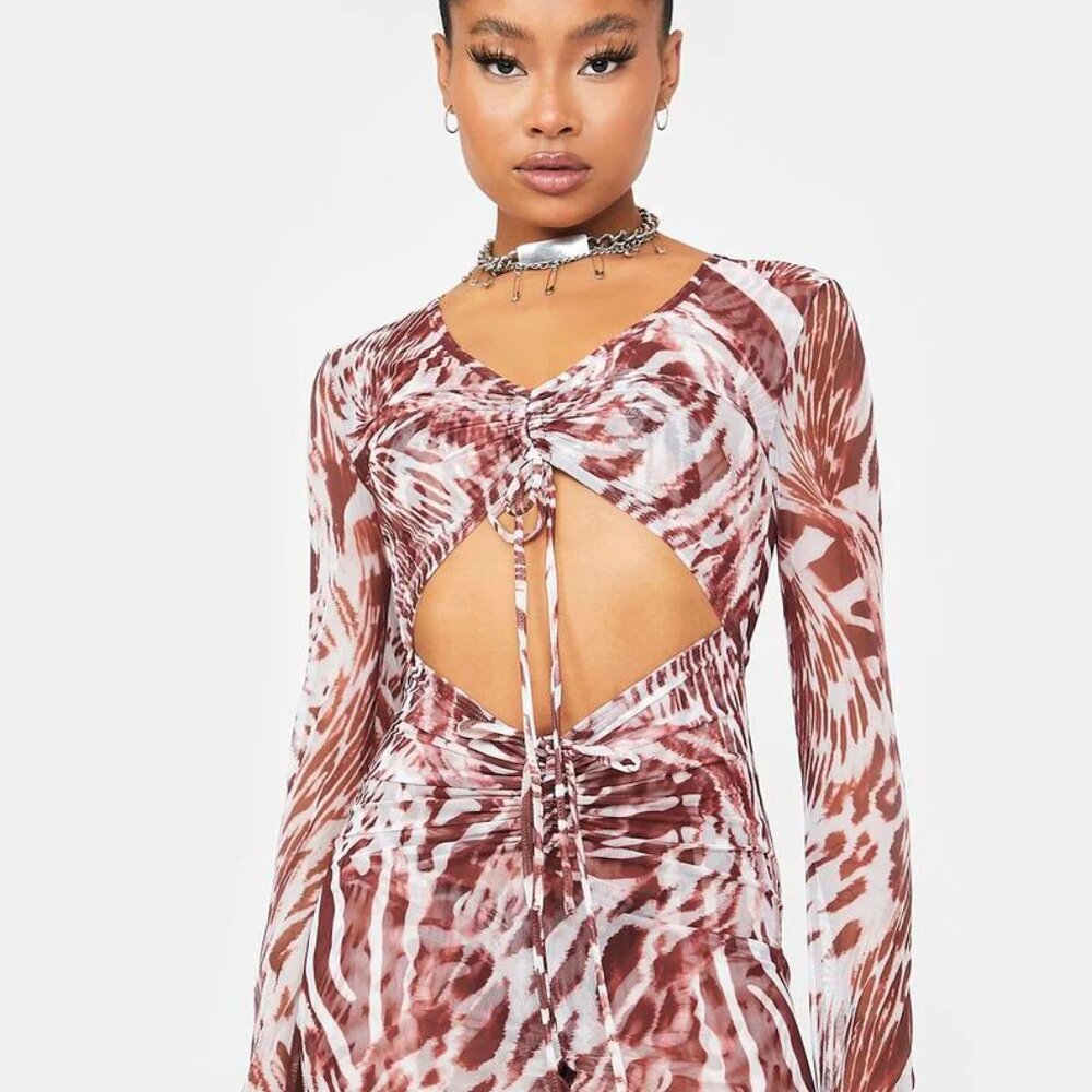 BY.DYLN Romeo Mesh Cut-Out Dress